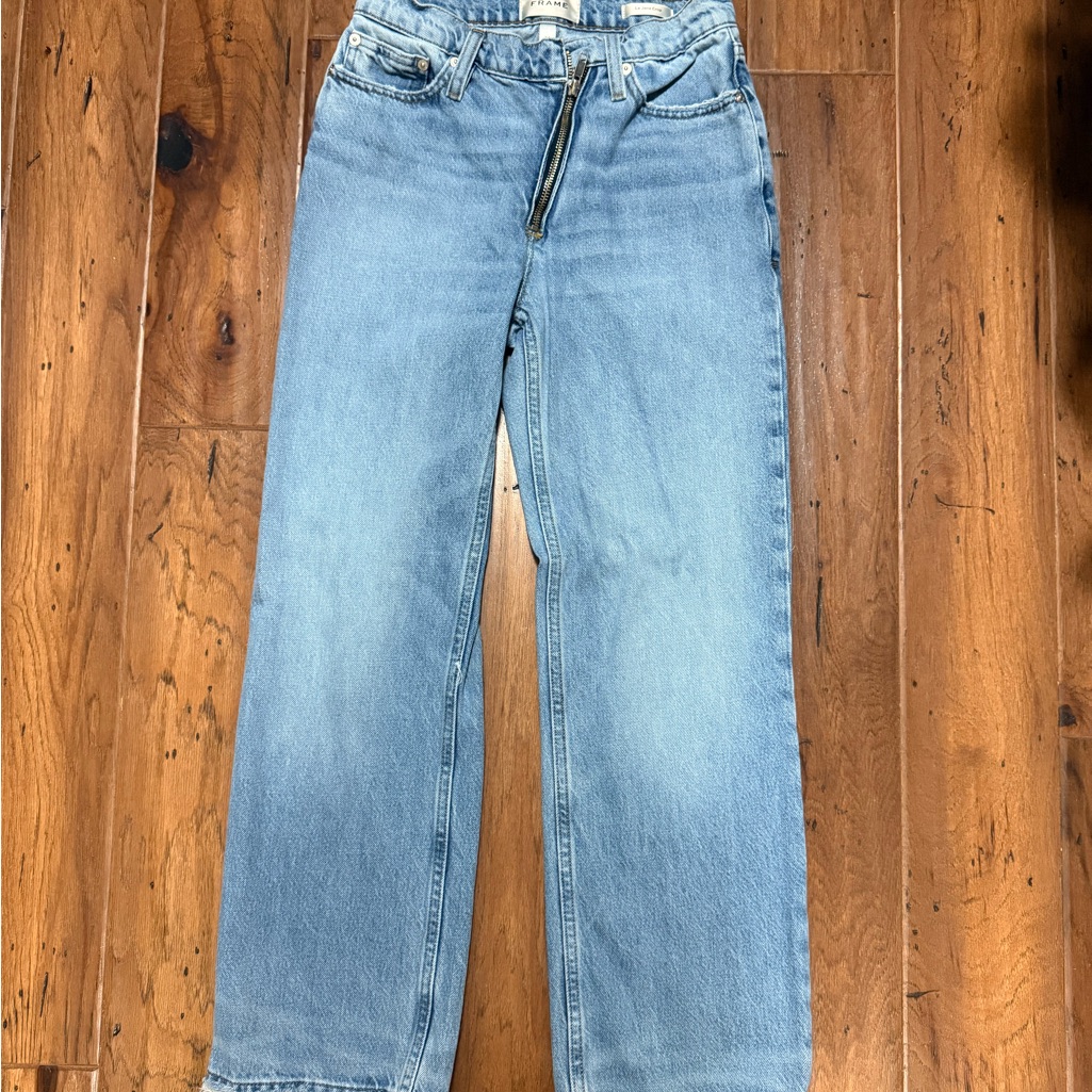 Frame Denim Light Blue Straight Jeans